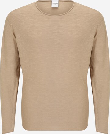 Pull-over Jack & Jones Plus en beige : devant