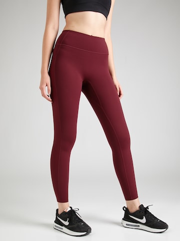 Yvette Sports Skinny Športne hlače 'Tyra' | rdeča barva: sprednja stran