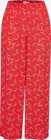 ICHI Wide leg Broek 'IHMARRAKECH' in Rood: voorkant