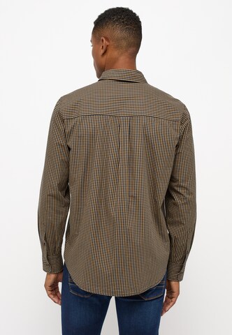 MUSTANG Regular fit Button Up Shirt in Brown