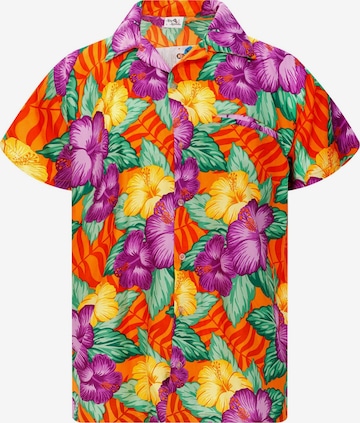 Maglietta 'Wild Flowers' di King Kameha in arancione: frontale