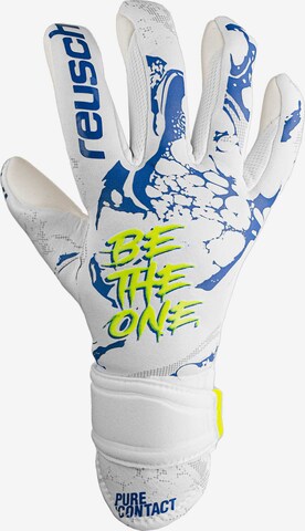 REUSCH Athletic Gloves 'Pure Contact Silver' in White