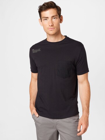 !Solid T-shirt i svart: framsida