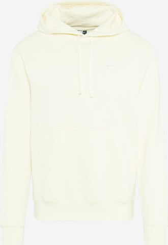 Sweat-shirt 'Club Fleece' Nike Sportswear en blanc : devant