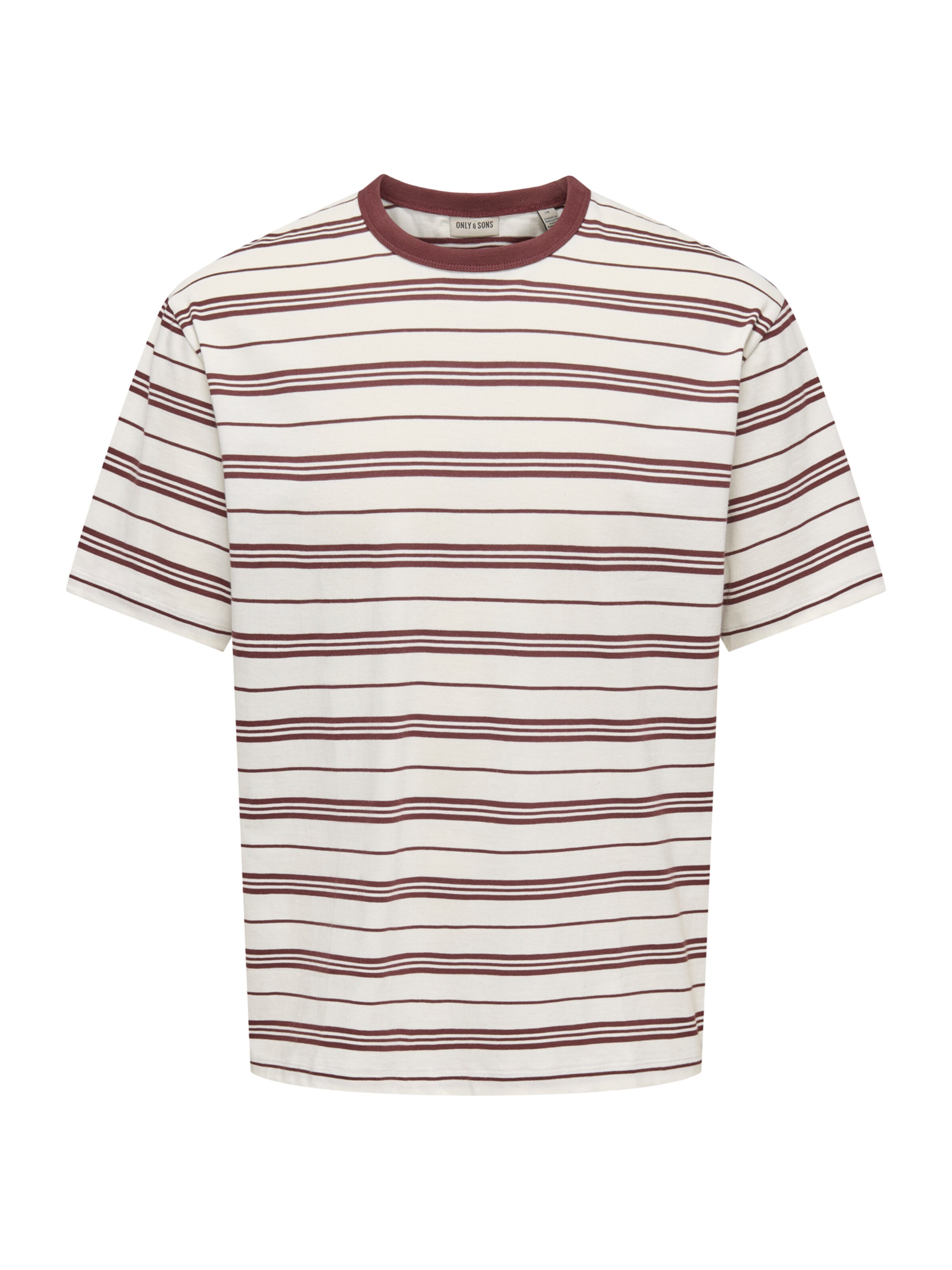 Only & Sons Μπλουζάκι 'ONSGeorge' σε XS σε καφέ / λευκό, Άποψη προϊόντος