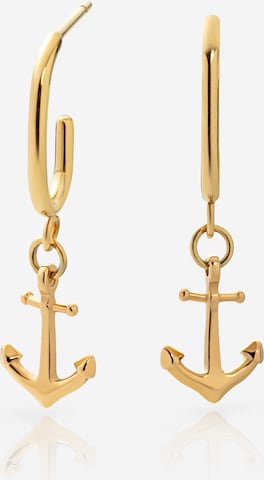 Boucles d'oreilles 'The Anchor II' Paul Hewitt en or : devant