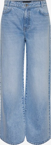 PIECES Wide leg Jeans 'SELMA' in Blauw: voorkant