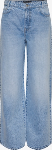 PIECES Wide Leg Jeans 'SELMA' i blå: forside