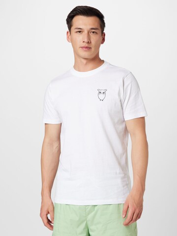 KnowledgeCotton Apparel Shirt in White: front