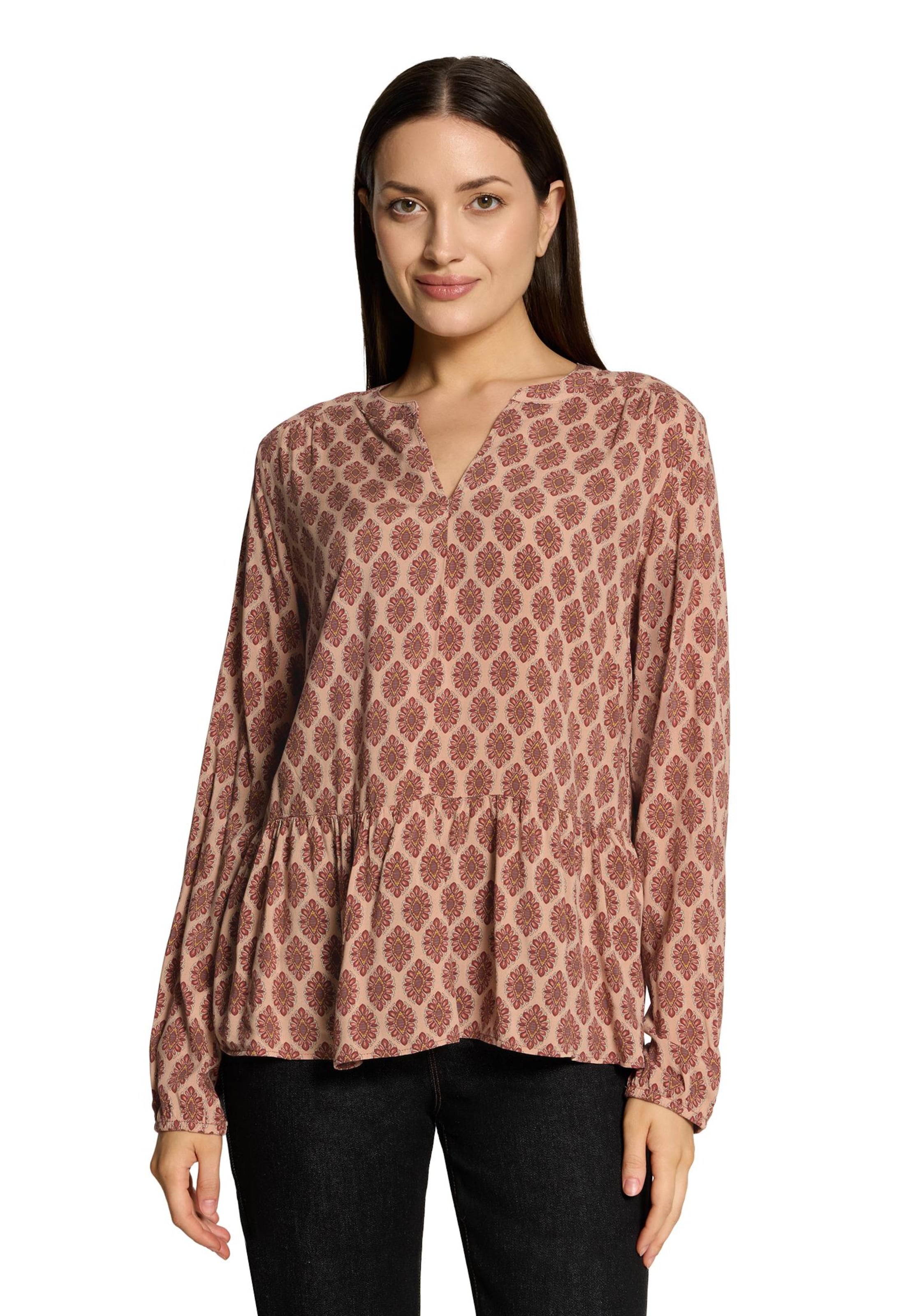 Cartoon Bluse in Pink: Vorderseite