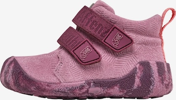 Affenzahn First-Step Shoes 'Lauflernschuh Leder Talky' in Pink: front