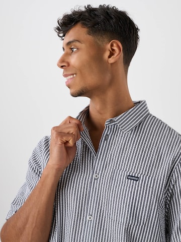 Coupe regular Chemise 'Seersucker' Seaside en bleu