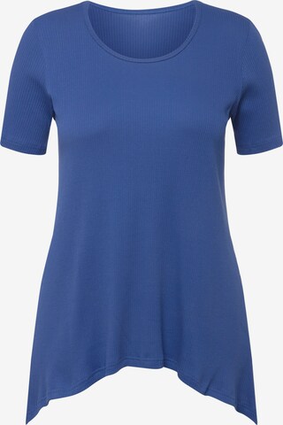 T-shirt Ulla Popken en bleu : devant