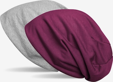 styleBREAKER Mütze 'Wende Beanie' in Rot: Vorderseite