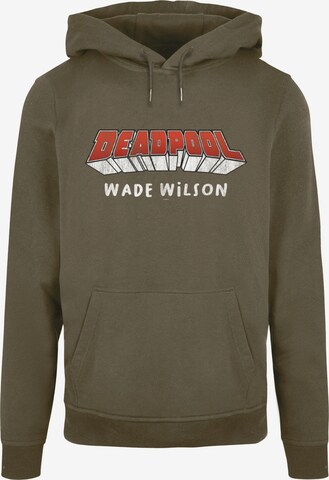 ABSOLUTE CULT Sweatshirt 'Deadpool - Aka Wade Wilson' in Grün: predná strana