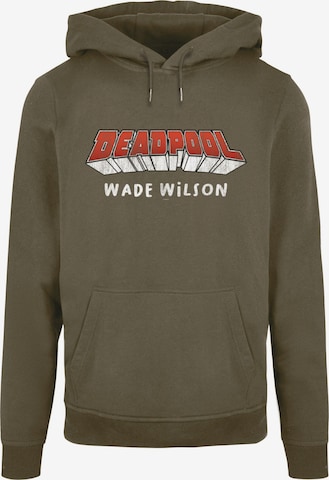 ABSOLUTE CULT Sweatshirt 'Deadpool - Aka Wade Wilson' in Groen: voorkant