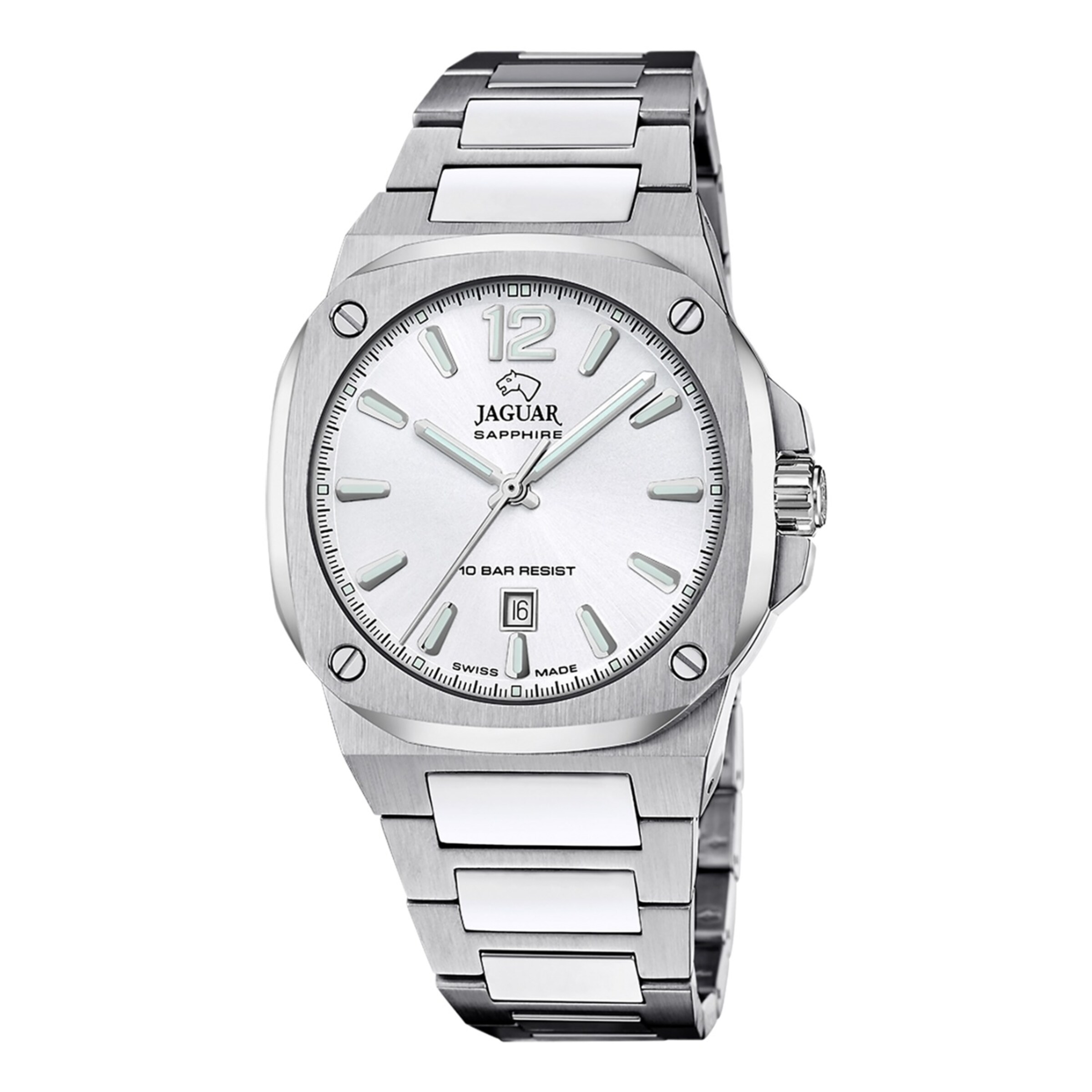 Jaguar Analoog horloge in Zilver: voorkant