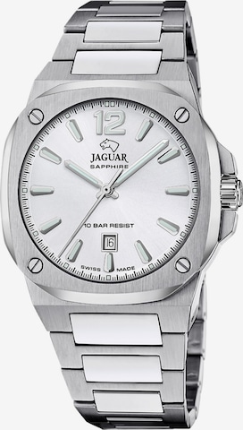 Montre à affichage analogique Jaguar en argent : devant