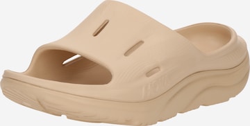Mule 'ORA RECOVERY 3' HOKA en beige : devant