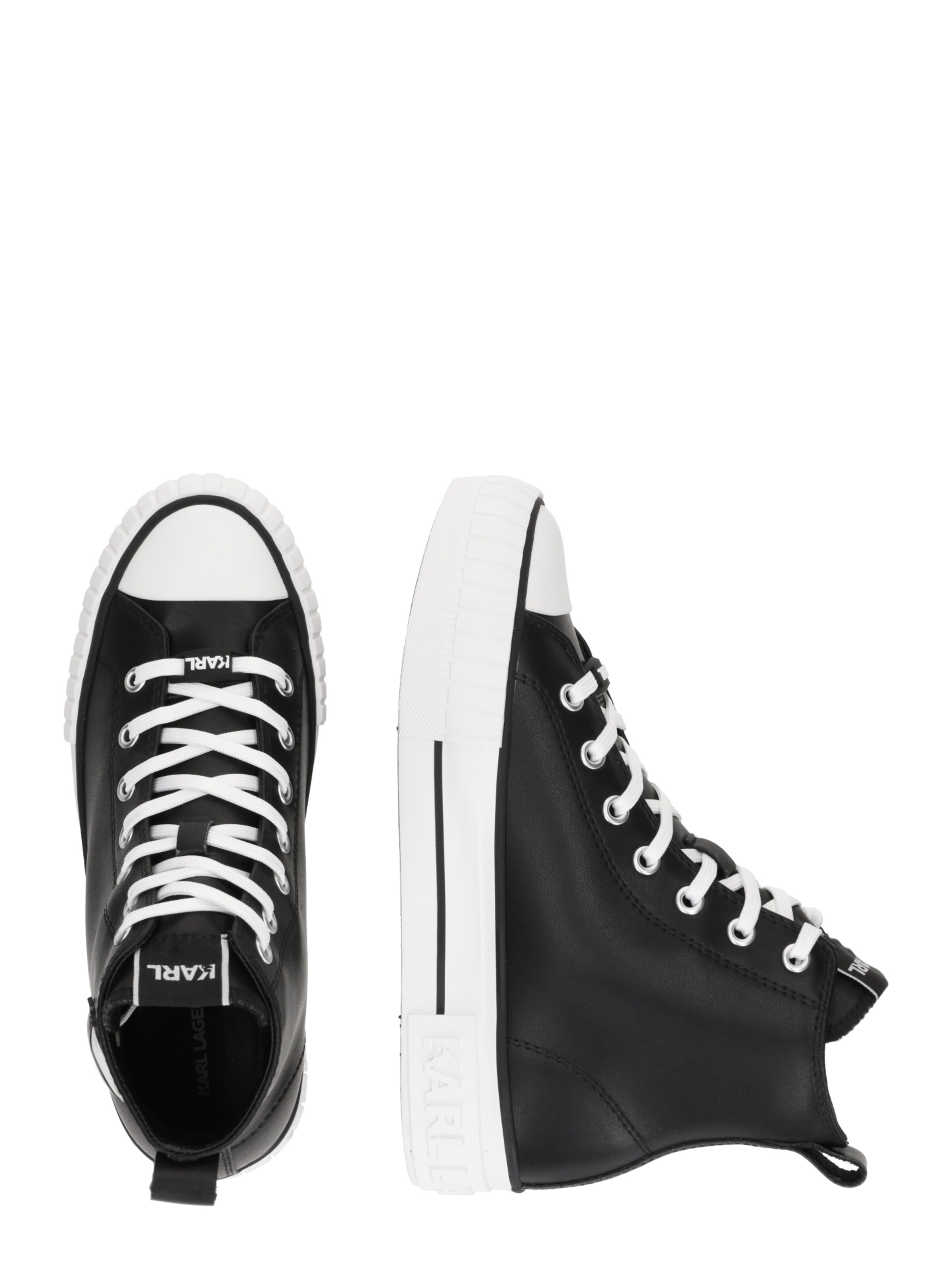 Karl Lagerfeld Високи маратонки в черно