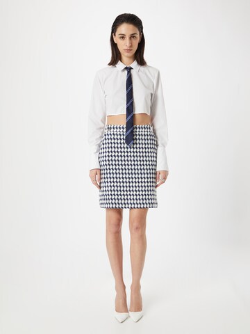 MORE & MORE Rok 'Houndstooth' in Blauw