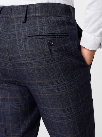 Coupe slim Pantalon à plis BURTON MENSWEAR LONDON en bleu