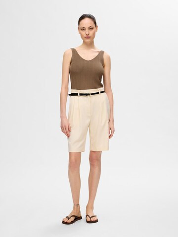 Top in maglia 'Trixie' di SELECTED FEMME in marrone