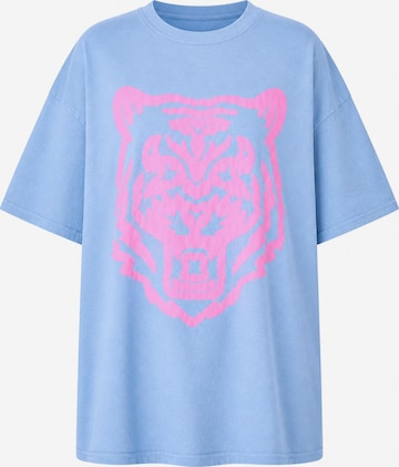 Worldclassca Oversizeshirt 'Oversize T-Shirt "Tiger"' in Blau: Vorderseite