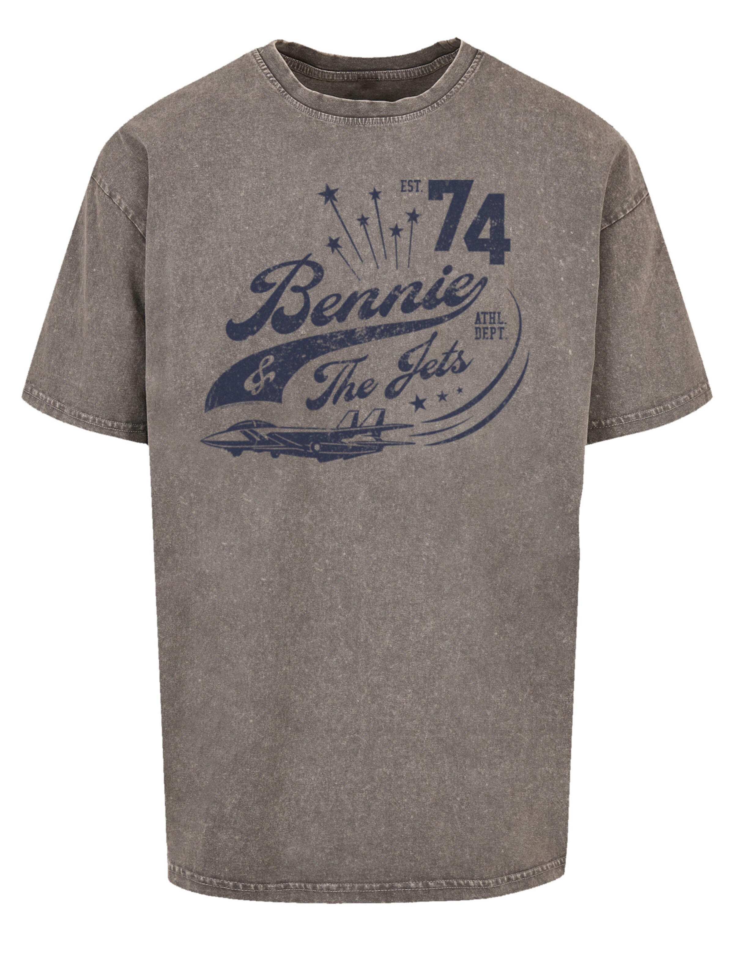 F4NT4STIC T-Shirt 'Elton John Bennie And The Jets' in Grau: Vorderseite
