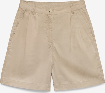 Pantalon à pince 'VMFLEUR' VERO MODA en beige : devant