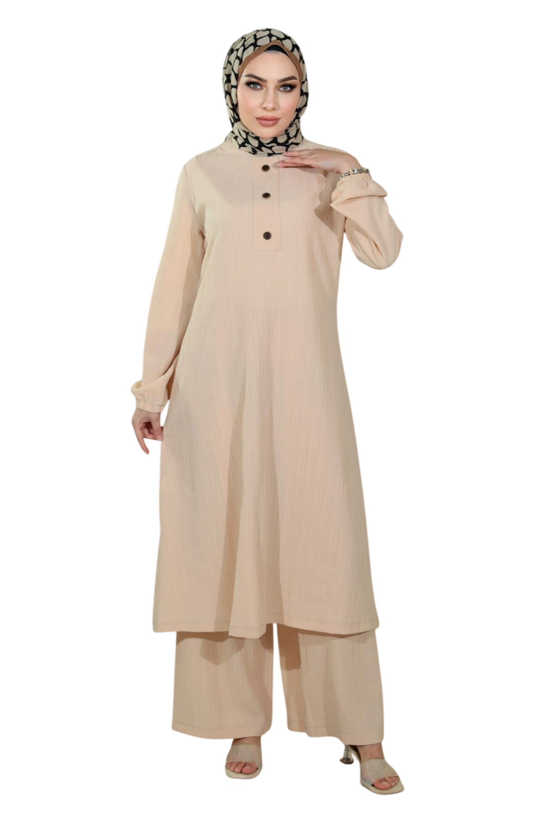 MODAMIHRAM Pantsuit in Beige: front