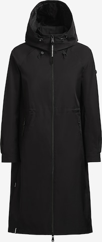 Manteau mi-saison 'Pinax' khujo en noir : devant
