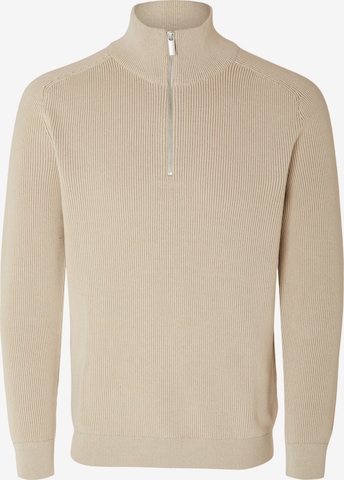 SELECTED HOMME Tröja 'Own' i beige: framsida