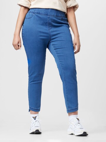 Fransa Curve Skinny Jeggings 'Mally' in Blue: front