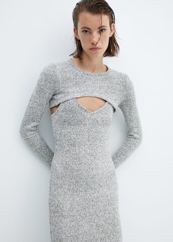 MANGO Knitted dress 'Fedra' in Grey