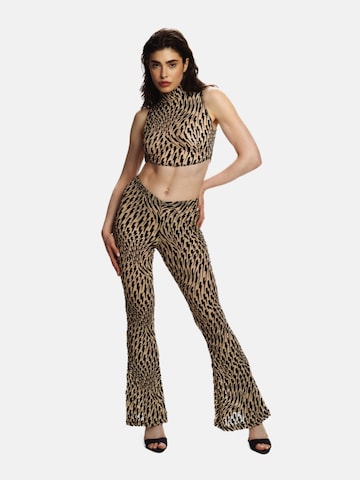 EKCENTRIK Top 'Thunderbeats Tattoo' in Beige