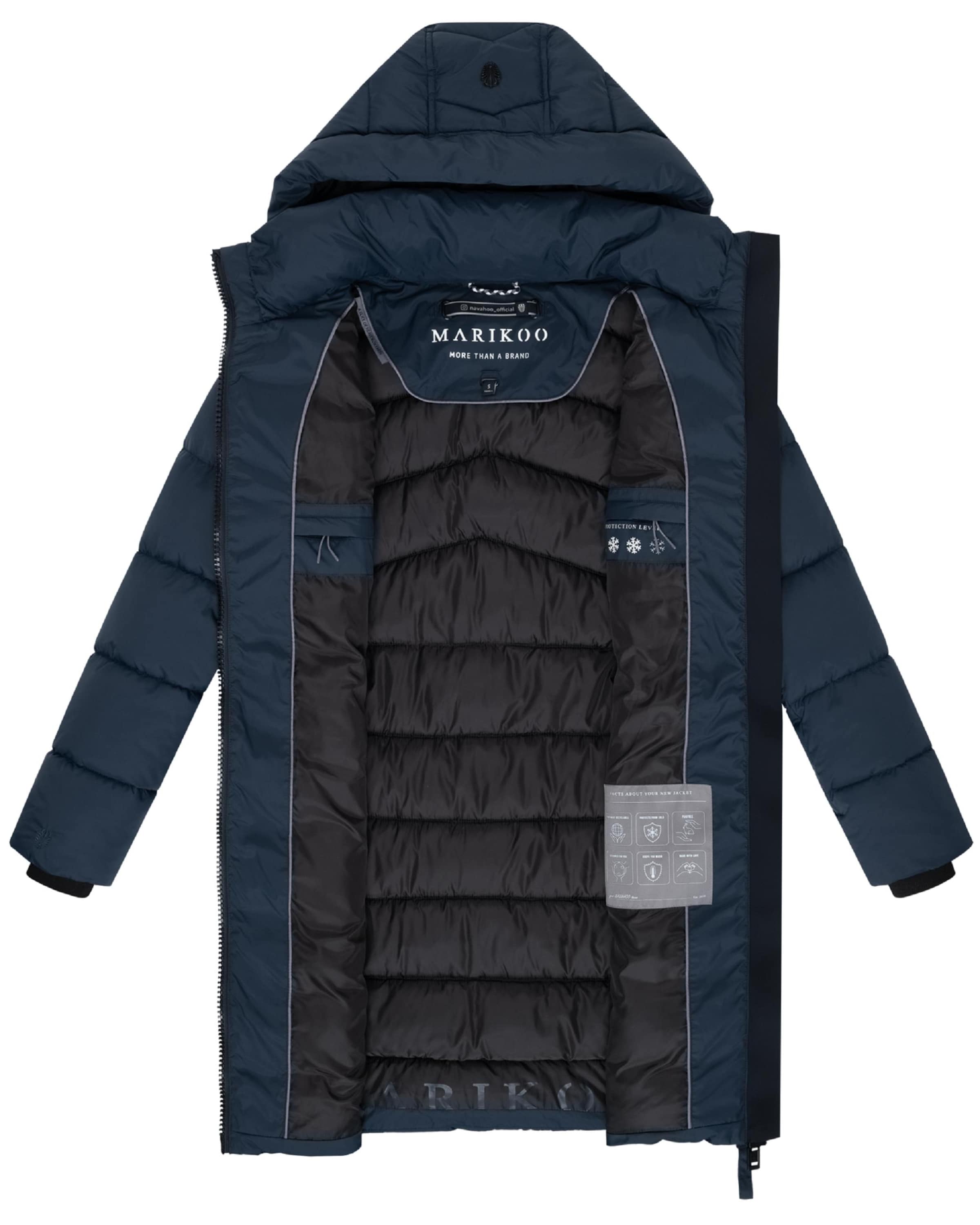 MARIKOO Płaszcz zimowy 'Kaltnäschen 16' w kolorze niebieski