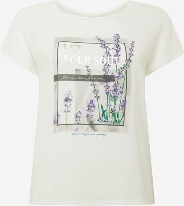 ONLY Carmakoma T-shirt 'CITY' i vit: framsida