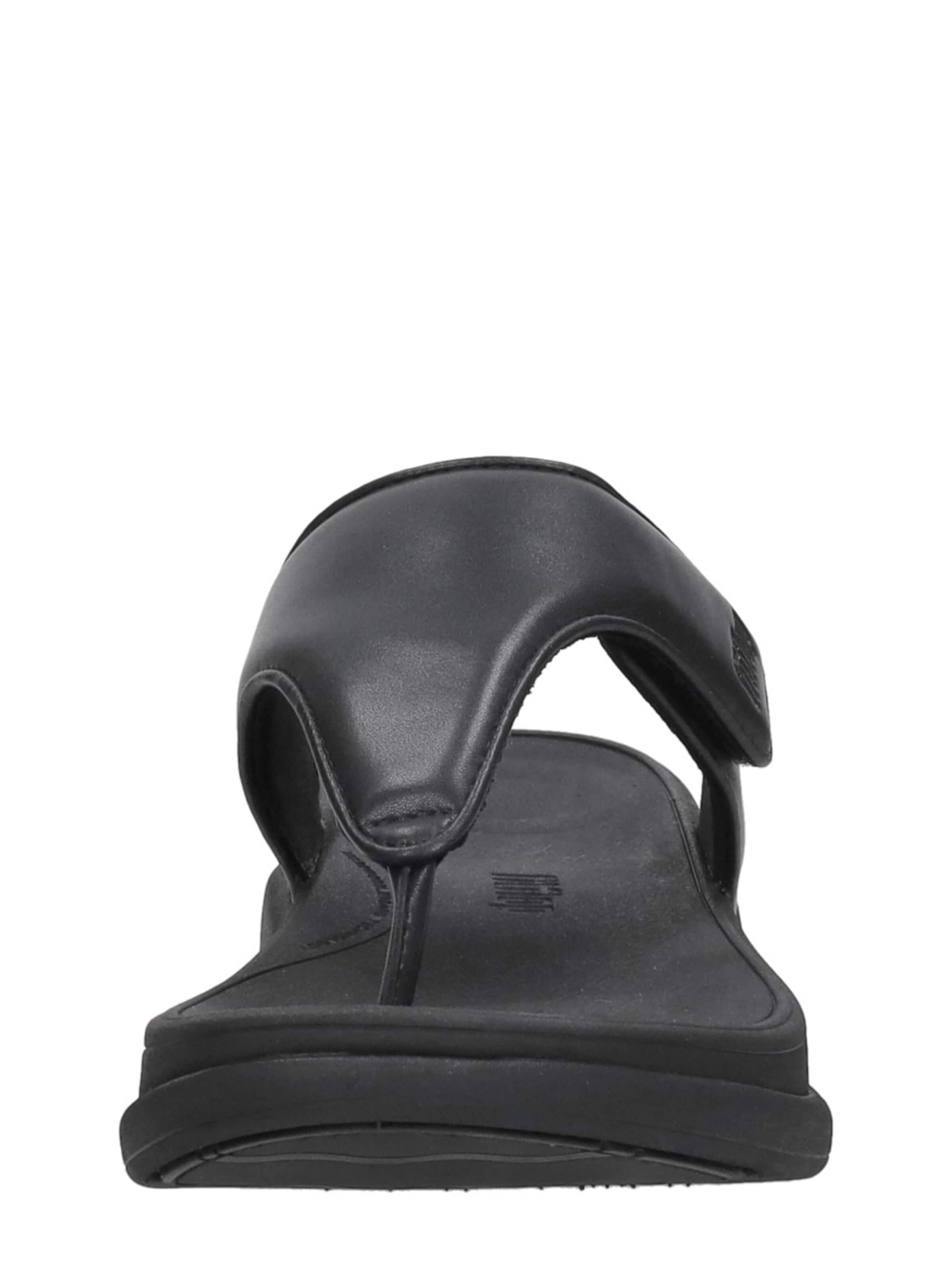 FitFlop Huisschoenen 'F-Mode Go Adjustable Flatform Sandals' in Zwart