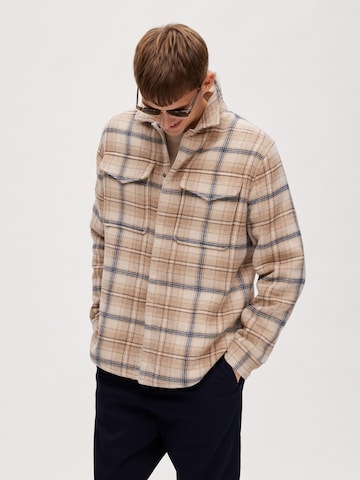 SELECTED HOMME Between-Season Jacket in Beige