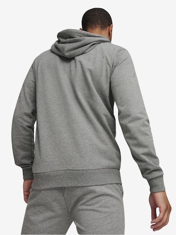 PUMA Athletic Zip-Up Hoodie 'teamGOAL' in Grey