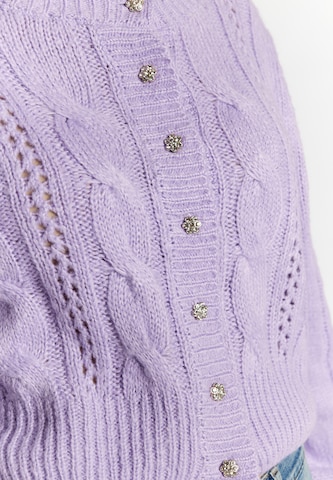 MYMO Knit cardigan 'Keepsudry' in Purple