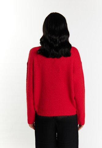 Pull-over 'Koosh' faina en rouge