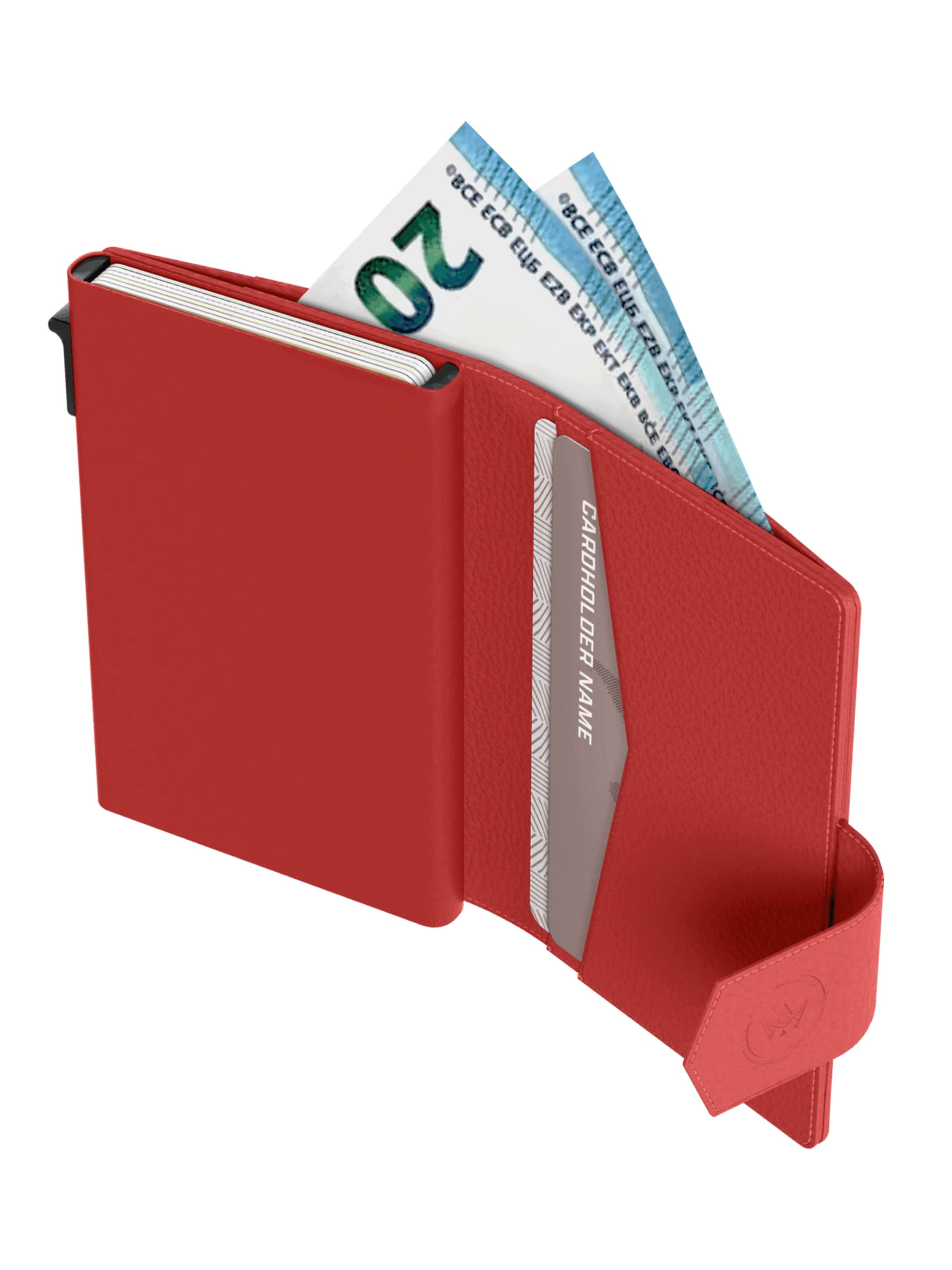 Porte-monnaies 'Pasjeshouder Plus Pebble' Prowallet en rouge