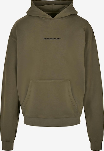 MJ Gonzales Sweatshirt 'In Tha Hood x Heavy' in Groen: voorkant