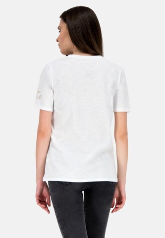 Frogbox T-Shirt 'BELIEVE' in Weiß