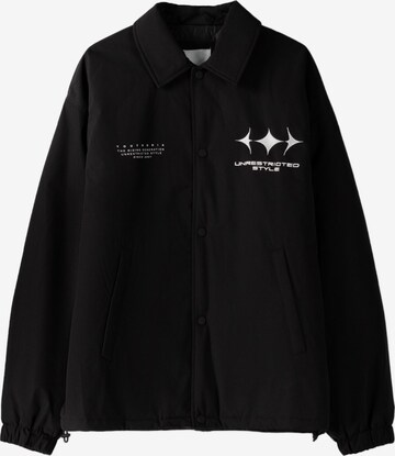 Bershka Between-Season Jacket in Black: front