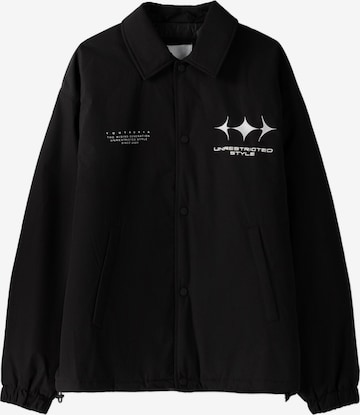 Bershka Between-Season Jacket in Black: front