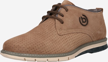bugatti Athletic Lace-Up Shoes in Beige: front