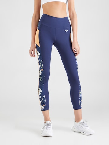 ROXY Skinny Sporthose 'HEART INTO IT' in Blau: predná strana